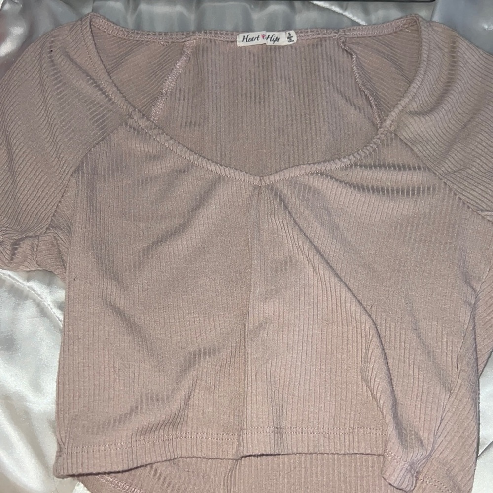 Cream, U- Neck, T-shirt